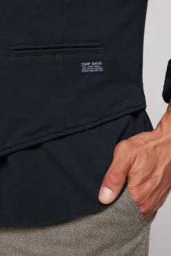 CAMP DAVID & SOCCX Anzugweste aus diagonalem Jersey blue navy bluenavy Fashion