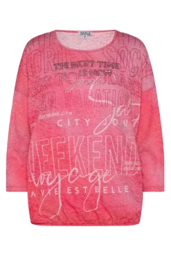 CAMP DAVID & SOCCX Ausbrenner-Shirt mit Artwork pinky red pinkyred Fashion