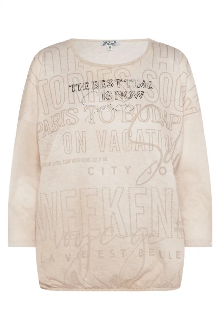 CAMP DAVID & SOCCX Ausbrenner-Shirt mit Artwork stone beige stonebeige Best