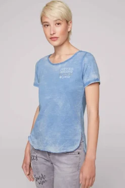 CAMP DAVID & SOCCX Ausbrenner-T-Shirt mit Rücken-Print airy blue airyblue Shop