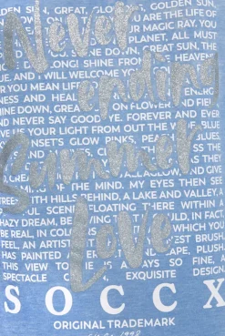 CAMP DAVID & SOCCX Ausbrenner-T-Shirt mit Rücken-Print airy blue airyblue Shop