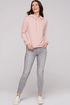 CAMP DAVID & SOCCX Basic Hoodie aus Flauschstrick rose blush roseblush Best Sale