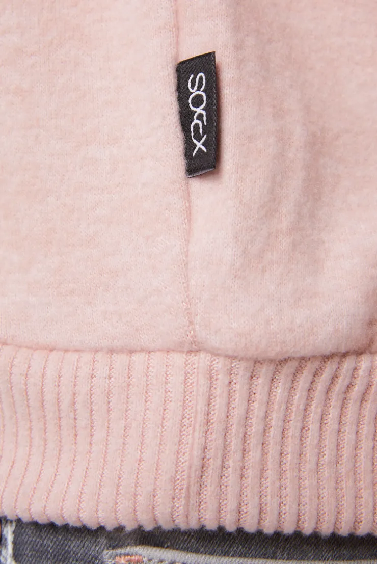 CAMP DAVID & SOCCX Basic Hoodie aus Flauschstrick rose blush roseblush Best Sale