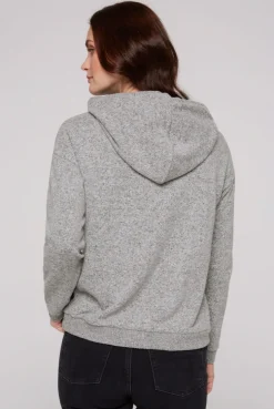 CAMP DAVID & SOCCX Basic Hoodie aus Flauschstrick grey melange greymelange Cheap