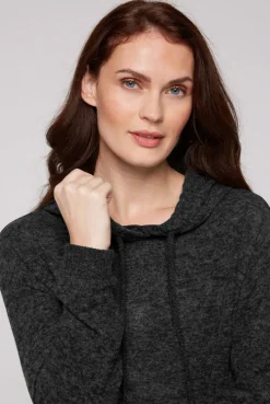 CAMP DAVID & SOCCX Basic Hoodie aus Flauschstrick black Online
