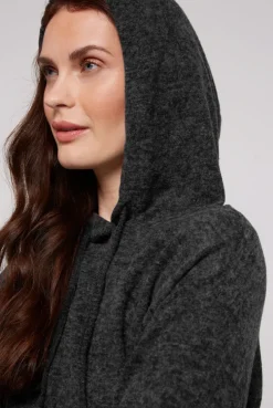 CAMP DAVID & SOCCX Basic Hoodie aus Flauschstrick black Online