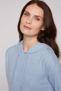 CAMP DAVID & SOCCX Basic Hoodie aus Flauschstrick cool blue coolblue Best Sale