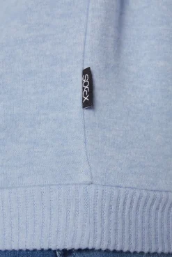 CAMP DAVID & SOCCX Basic Hoodie aus Flauschstrick cool blue coolblue Best Sale