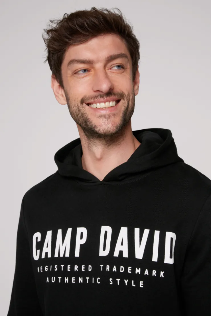 CAMP DAVID & SOCCX Basic Hoodie mit Logo Print black Cheap