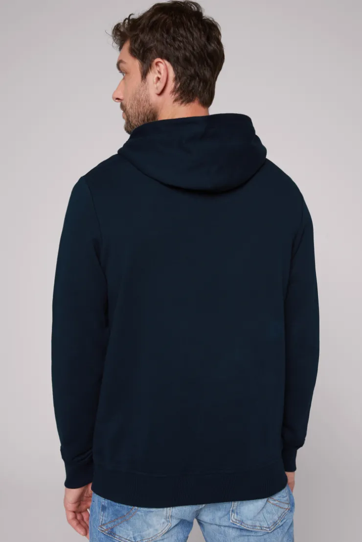 CAMP DAVID & SOCCX Basic Hoodie mit Logo Print blue navy bluenavy Sale