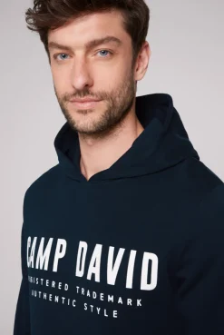 CAMP DAVID & SOCCX Basic Hoodie mit Logo Print blue navy bluenavy Cheap