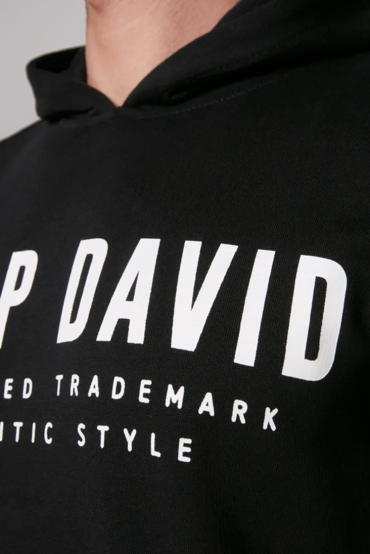 CAMP DAVID & SOCCX Basic Hoodie mit Logo Print black Outlet