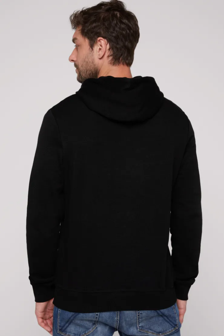 CAMP DAVID & SOCCX Basic Hoodie mit Logo Print black Outlet