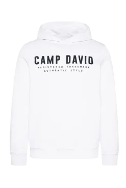 CAMP DAVID & SOCCX Basic Hoodie mit Logo Print opticwhite Fashion