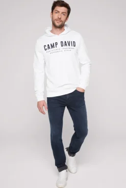CAMP DAVID & SOCCX Basic Hoodie mit Logo Print opticwhite Fashion