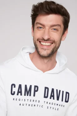 CAMP DAVID & SOCCX Basic Hoodie mit Logo Print opticwhite Fashion