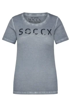 CAMP DAVID & SOCCX Basic Logo T-Shirt Oil Dyed cold grey coldgrey Store