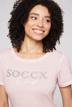 CAMP DAVID & SOCCX Basic Logo T-Shirt Oil Dyed rose blush roseblush Clearance