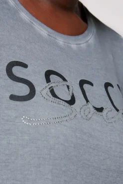 CAMP DAVID & SOCCX Basic Logo T-Shirt Oil Dyed cold grey coldgrey Best