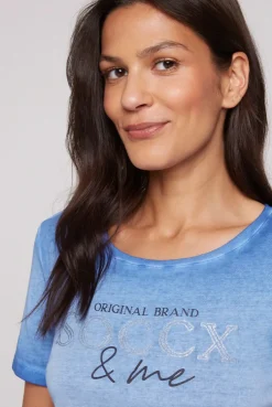 CAMP DAVID & SOCCX Basic Logo T-Shirt Oil Dyed vividblue Best Sale