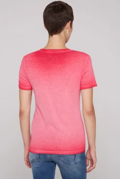 CAMP DAVID & SOCCX Basic Logo T-Shirt Oil Dyed clear red clearred Flash Sale