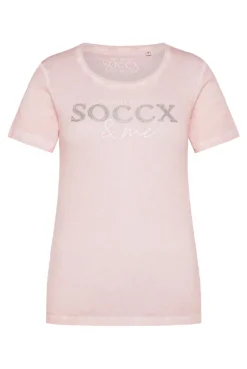 CAMP DAVID & SOCCX Basic Logo T-Shirt Oil Dyed rose blush roseblush Best