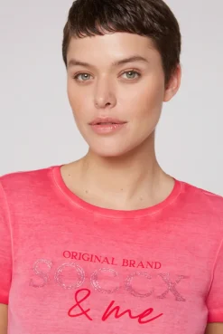 CAMP DAVID & SOCCX Basic Logo T-Shirt Oil Dyed clear red clearred Flash Sale
