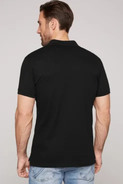 CAMP DAVID & SOCCX Basic Pikee-Polo mit Logo-Stickerei black Sale