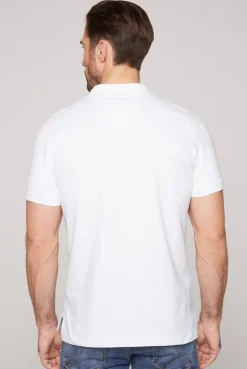 CAMP DAVID & SOCCX Basic Pikee-Polo mit Logo-Stickerei opticwhite Cheap