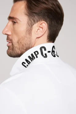 CAMP DAVID & SOCCX Basic Pikee-Polo mit Logo-Stickerei opticwhite Cheap