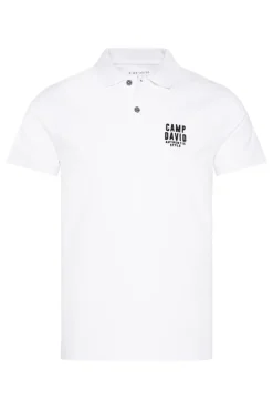 CAMP DAVID & SOCCX Basic Pikee-Polo mit Logo-Stickerei opticwhite Hot