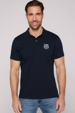 CAMP DAVID & SOCCX Basic Pikee-Polo mit Logo-Stickerei blue navy bluenavy Online
