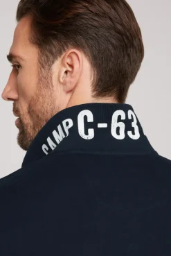 CAMP DAVID & SOCCX Basic Pikee-Polo mit Logo-Stickerei blue navy bluenavy Online