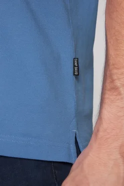 CAMP DAVID & SOCCX Basic Pikee-Polo mit Trikotkragen sky blue skyblue New