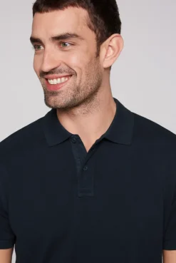 CAMP DAVID & SOCCX Basic Pikee-Polo mit Trikotkragen blue navy bluenavy Cheap