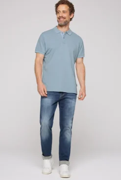 CAMP DAVID & SOCCX Basic Pikee-Polo mit Trikotkragen new blue newblue Best