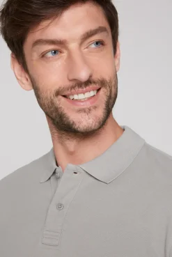 CAMP DAVID & SOCCX Basic Pikee-Polo mit Trikotkragen polo grey pologrey Hot