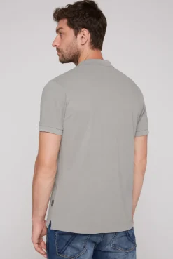 CAMP DAVID & SOCCX Basic Pikee-Polo mit Trikotkragen polo grey pologrey Hot