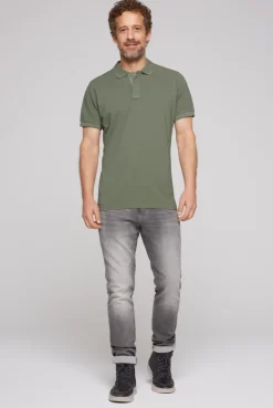 CAMP DAVID & SOCCX Basic Pikee-Polo mit Trikotkragen green olive greenolive Online