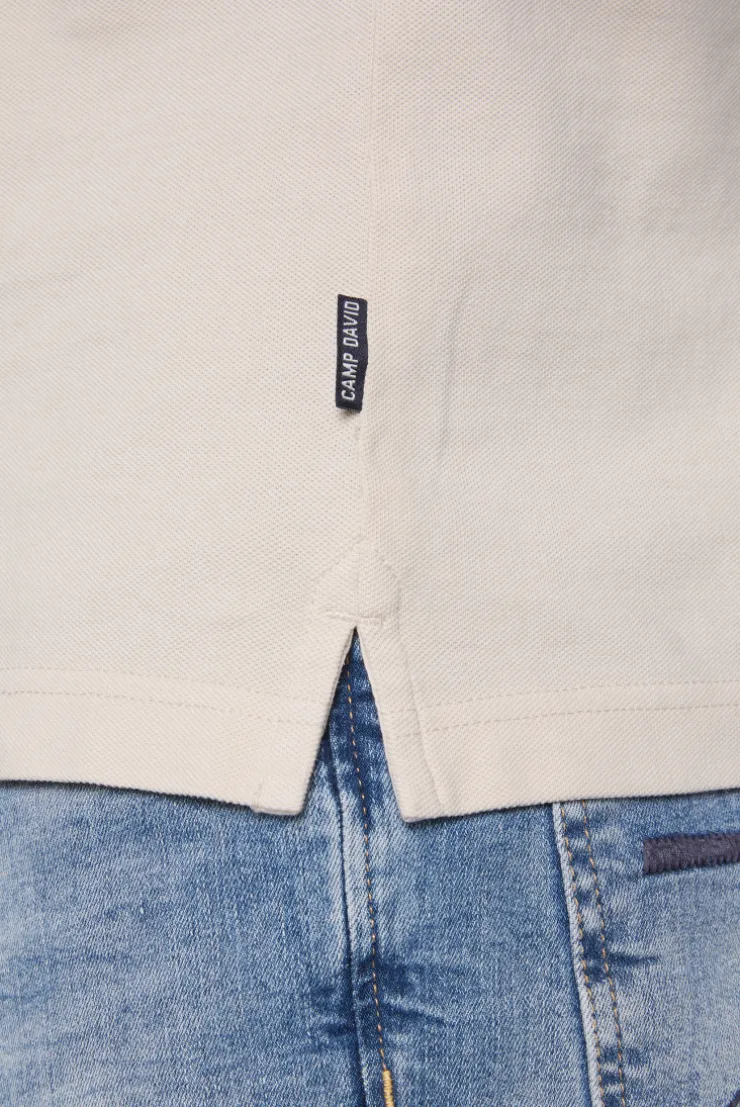 CAMP DAVID & SOCCX Basic Pikee-Polo mit Trikotkragen light cappuccino lightcappuccino Fashion