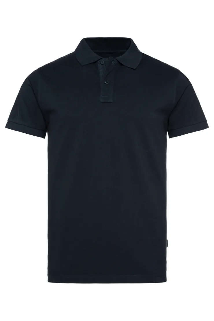 CAMP DAVID & SOCCX Basic Pikee-Polo mit Trikotkragen blue navy bluenavy Shop