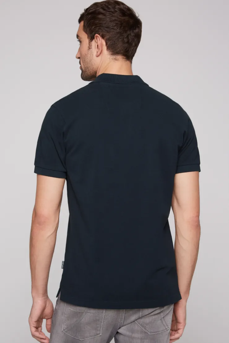 CAMP DAVID & SOCCX Basic Pikee-Polo mit Trikotkragen blue navy bluenavy Shop