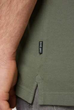 CAMP DAVID & SOCCX Basic Pikee-Polo mit Trikotkragen green olive greenolive Flash Sale