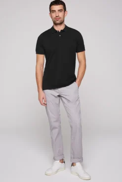 CAMP DAVID & SOCCX Basic Pikee-Polo mit Trikotkragen black Best