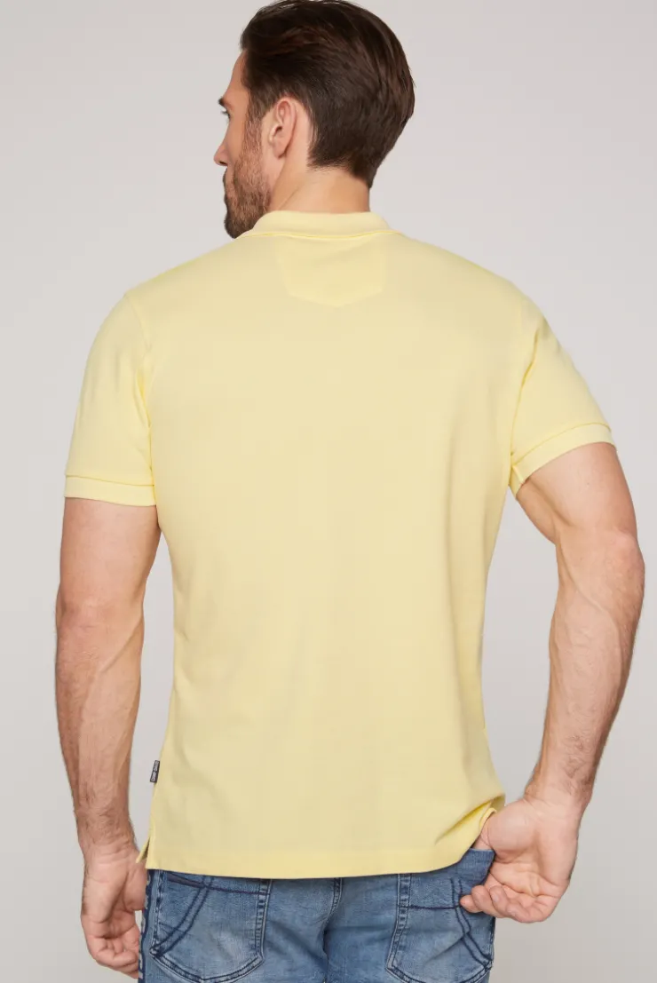 CAMP DAVID & SOCCX Basic Pikee-Polo mit Trikotkragen sun Cheap