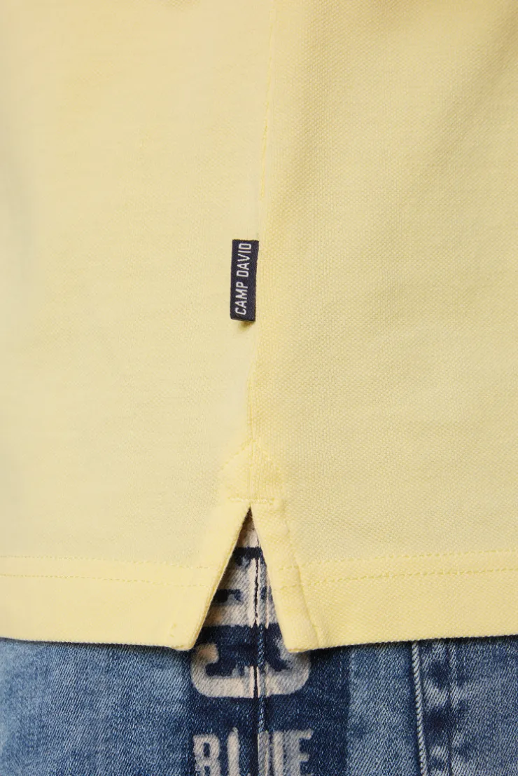 CAMP DAVID & SOCCX Basic Pikee-Polo mit Trikotkragen sun Cheap