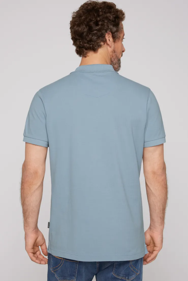 CAMP DAVID & SOCCX Basic Pikee-Polo mit Trikotkragen new blue newblue Online