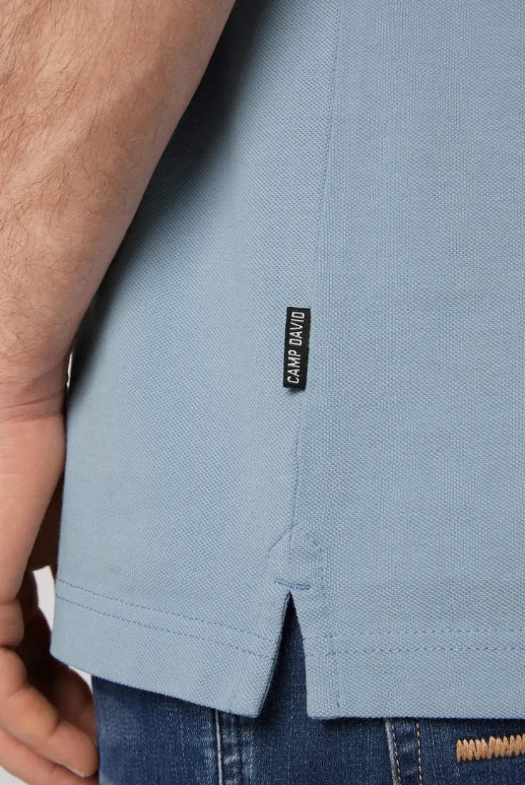 CAMP DAVID & SOCCX Basic Pikee-Polo mit Trikotkragen new blue newblue Online