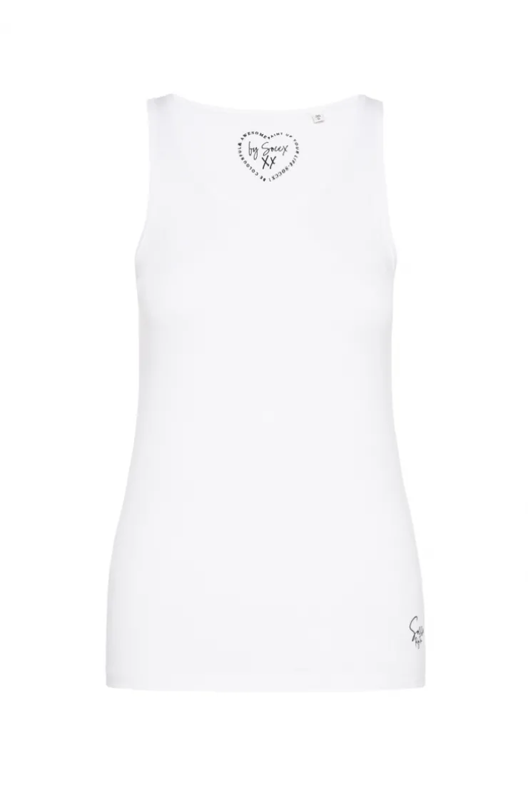 CAMP DAVID & SOCCX Basic Top mit Mini Logo Print opticwhite Clearance