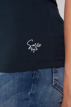 CAMP DAVID & SOCCX Basic  Top mit  Mini Logo Print blue navy bluenavy Sale